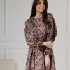WUALAA Women - Sukienka damska AMBER Oversize Safari Dusty Pink