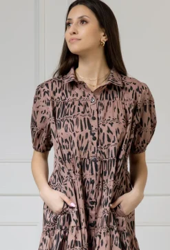 WUALAA Women - Sukienka damska CINDY Safari Dusty Pink