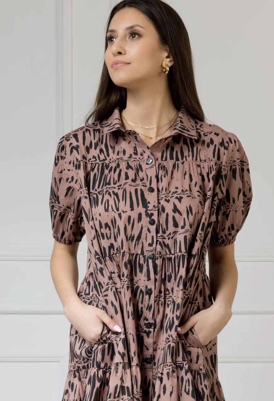 WUALAA Women - Sukienka damska CINDY Safari Dusty Pink