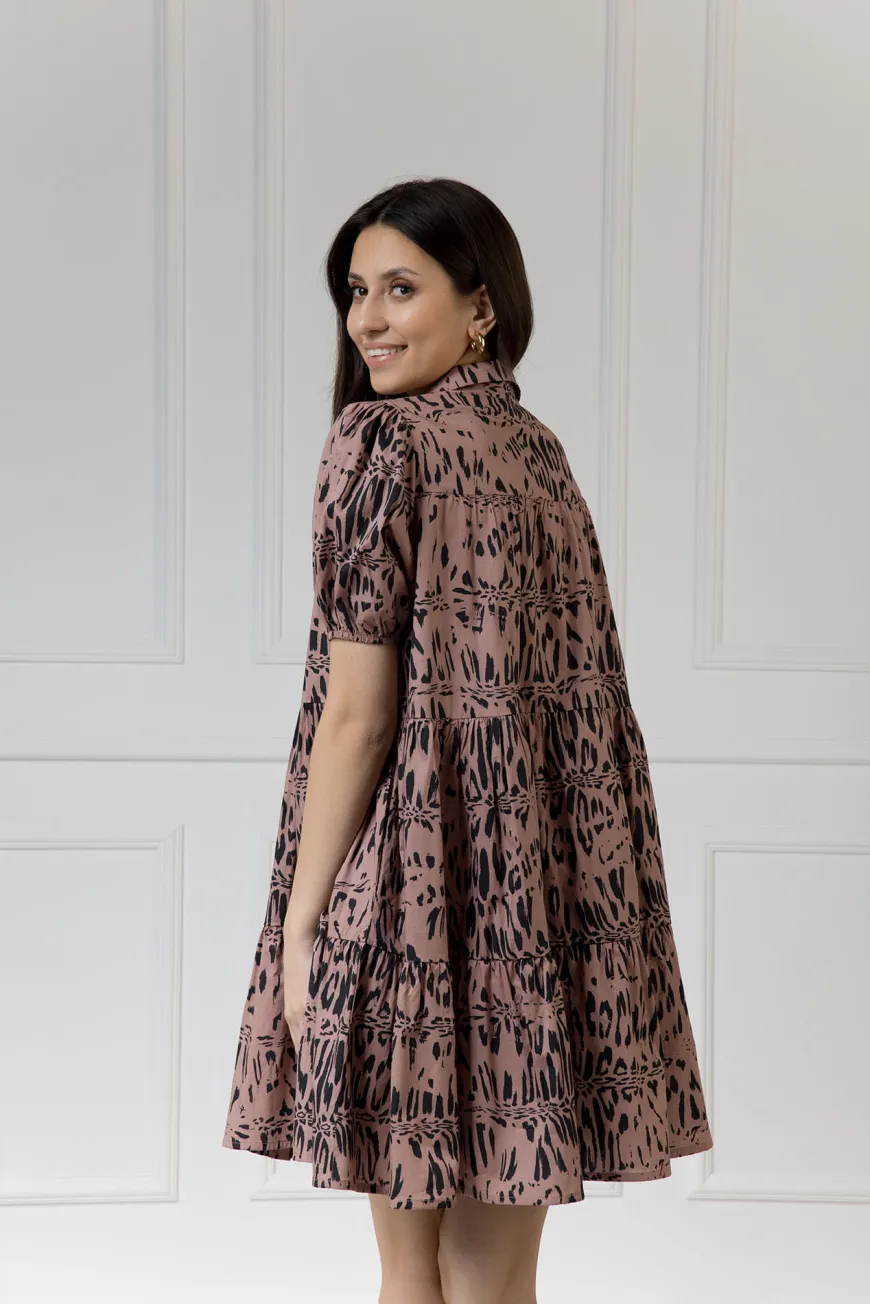WUALAA Women - Sukienka damska CINDY Safari Dusty Pink