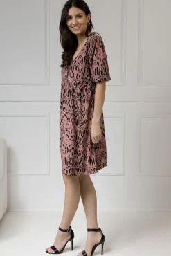 WUALAA Women - Sukienka damska Emily Safari Dusty Pink