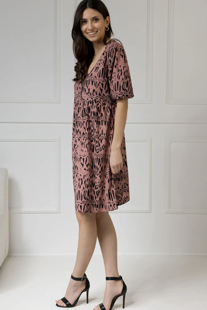 WUALAA Women - Sukienka damska Emily Safari Dusty Pink