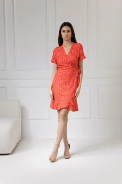 WUALAA Women - Sukienka damska JENNY Neon Flowers