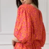 WUALAA Women - Sukienka damska OLIVIA Neon Flowers
