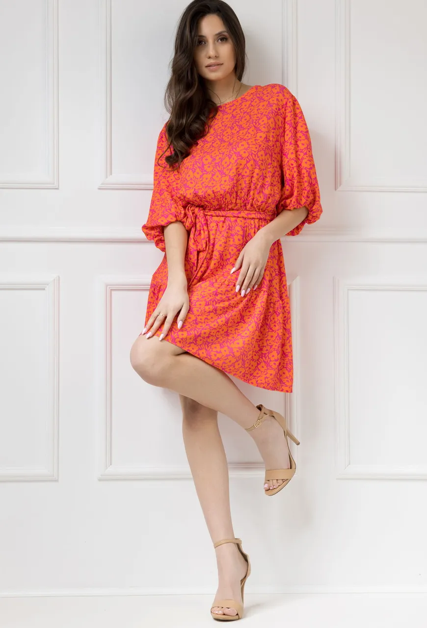 WUALAA Women - Sukienka damska OLIVIA Neon Flowers