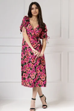 WUALAA Women - Sukienka midi KELLY Exotic Garden