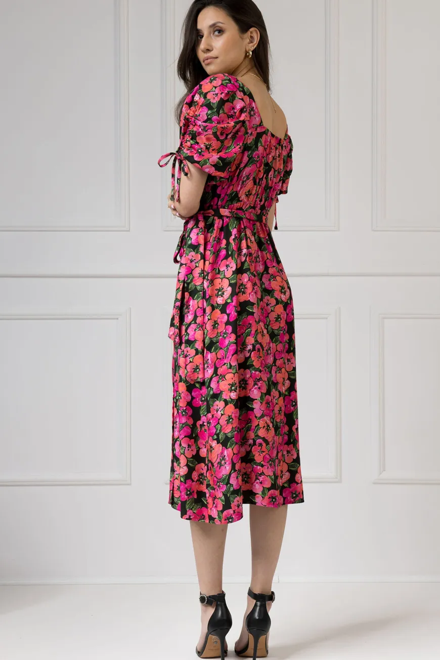 WUALAA Women - Sukienka midi KELLY Exotic Garden