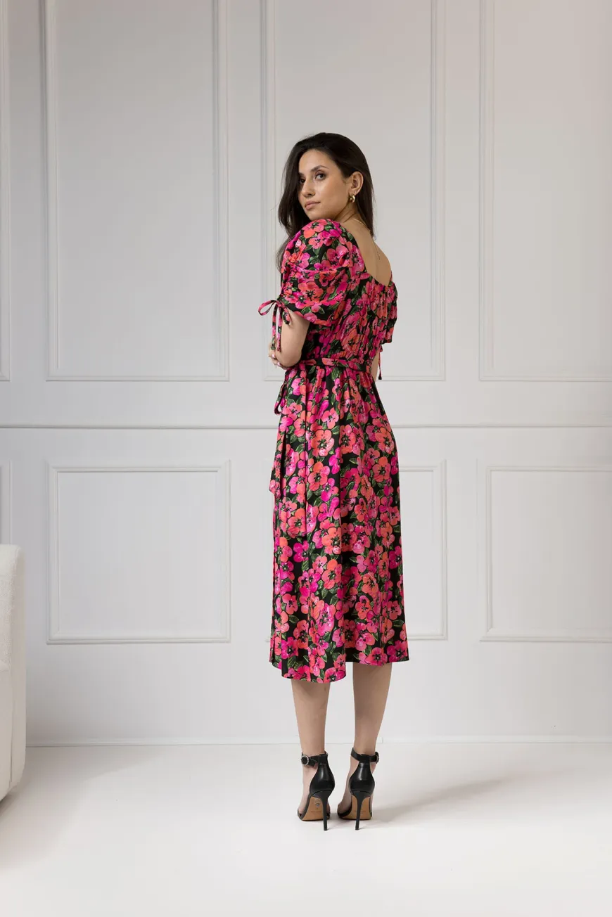 WUALAA Women - Sukienka midi KELLY Exotic Garden
