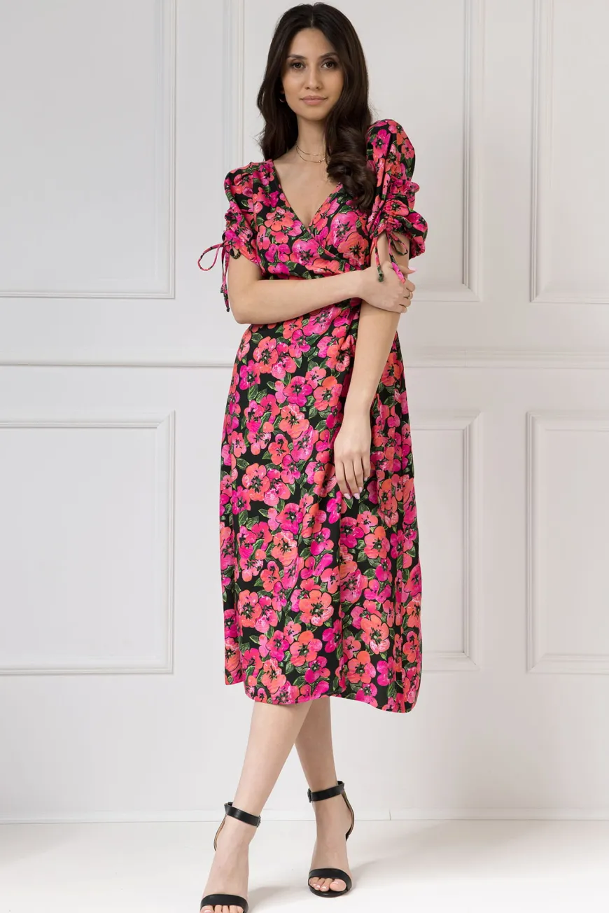 WUALAA Women - Sukienka midi KELLY Exotic Garden