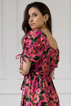 WUALAA Women - Sukienka midi KELLY Exotic Garden