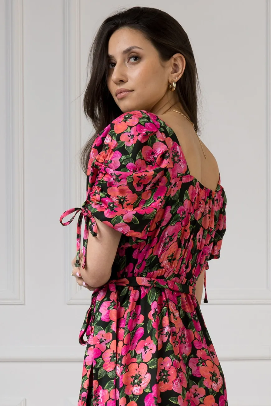 WUALAA Women - Sukienka midi KELLY Exotic Garden