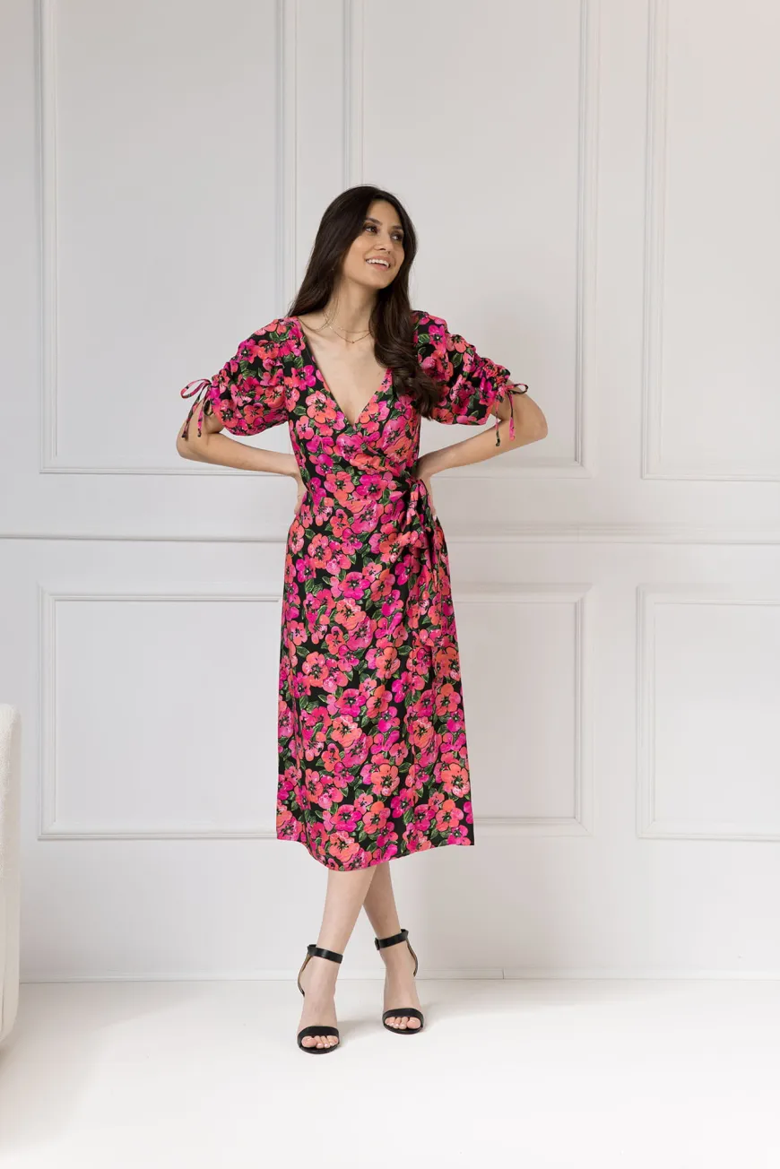 WUALAA Women - Sukienka midi KELLY Exotic Garden