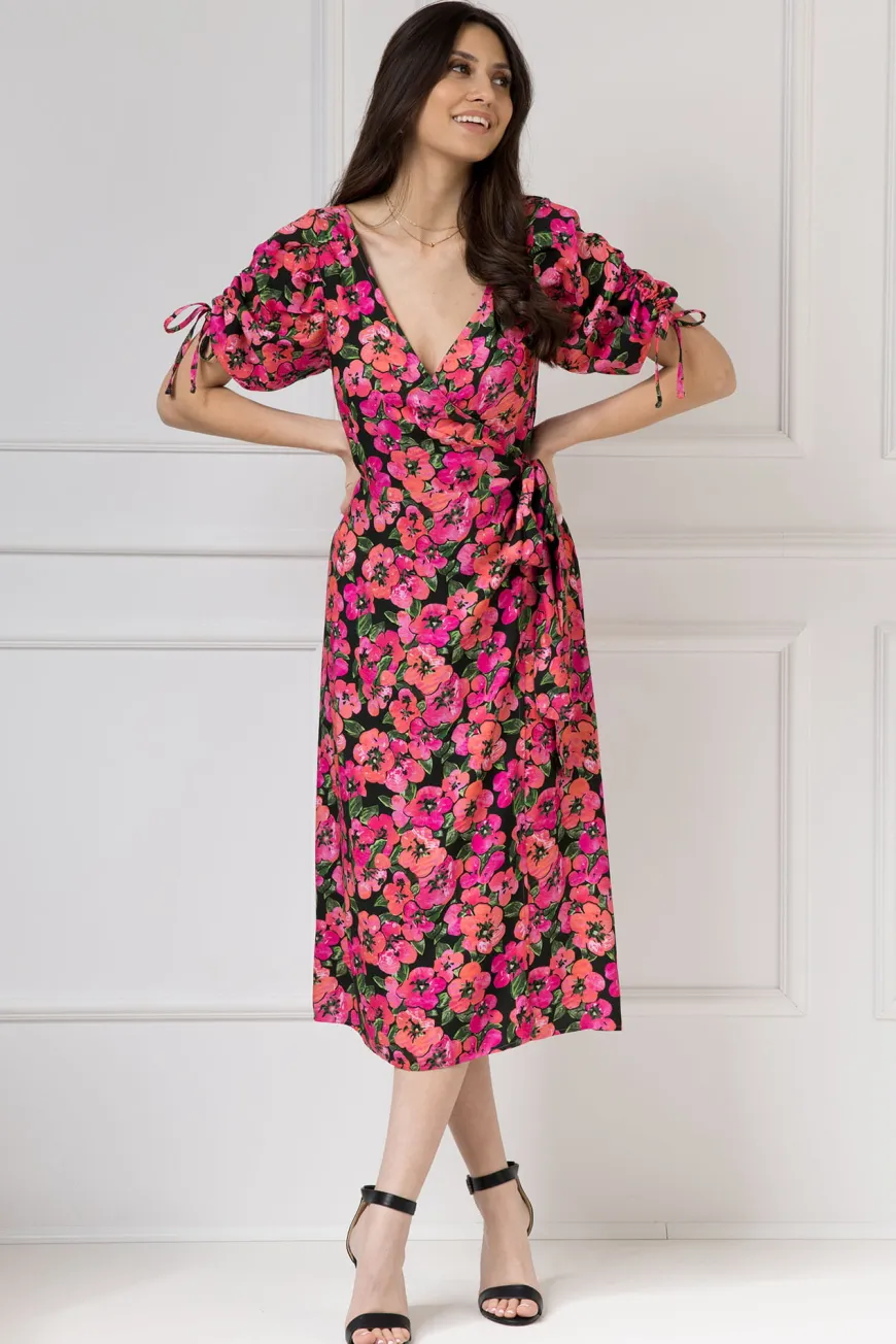 WUALAA Women - Sukienka midi KELLY Exotic Garden