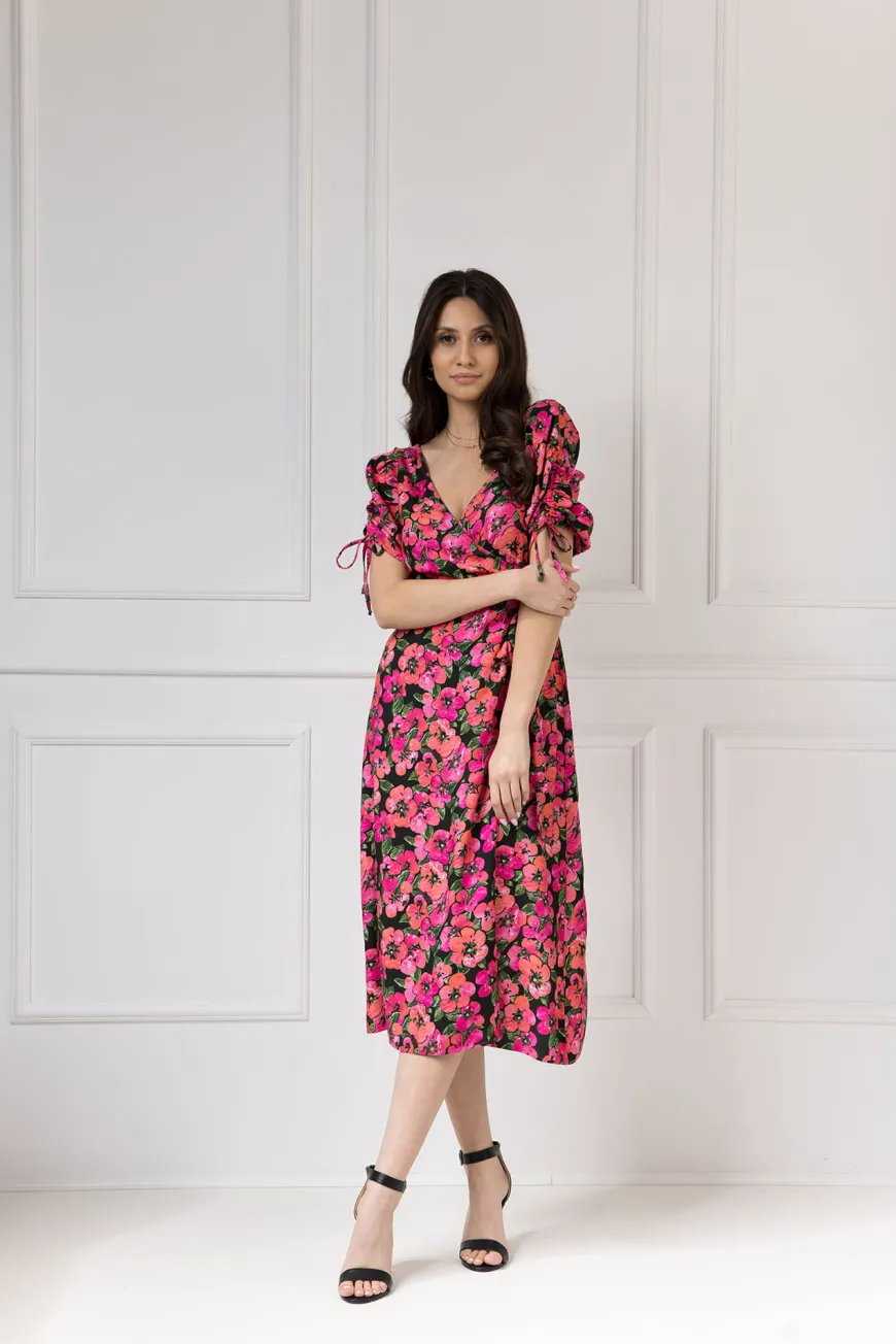 WUALAA Women - Sukienka midi KELLY Exotic Garden