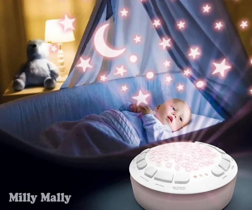 Zabawka pluszowa z projektorem Milly Bear Pink - Milly Mally