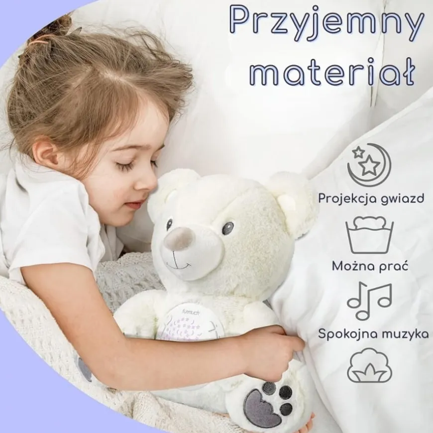 Zabawka pluszowa z projektorem Miś Polarny WOOPIE 58090