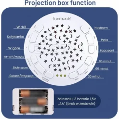Zabawka pluszowa z projektorem Słonik WOOPIE 58083
