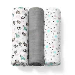 Zestaw pieluszek z włókien bambusa 3szt 70x70cm | Babyono 397/02