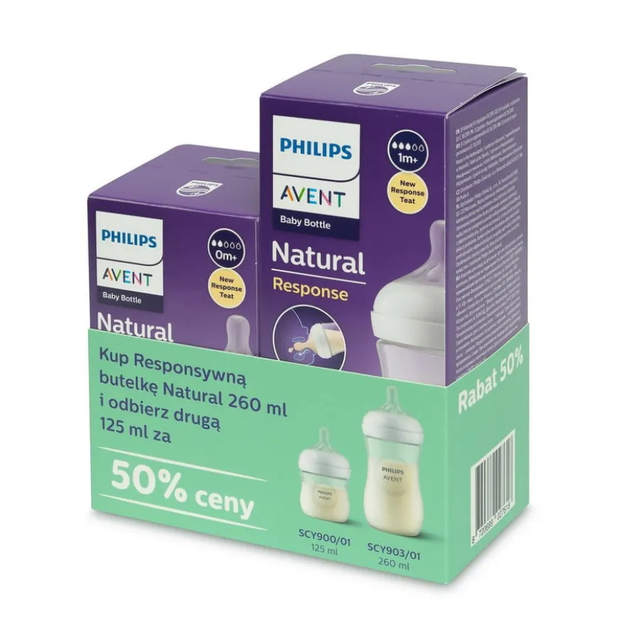 Zestaw 2szt butelek Responsywnych Natural 125ml i 260ml | Avent