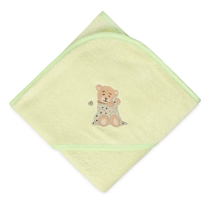 Zielone okrycie kąpielowe frotte 100x100 | Maxi - BabyMatex