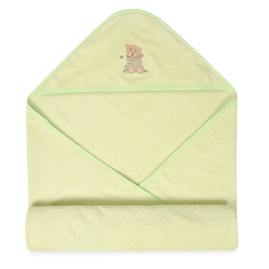 Zielone okrycie kąpielowe frotte 100x100 | Maxi - BabyMatex